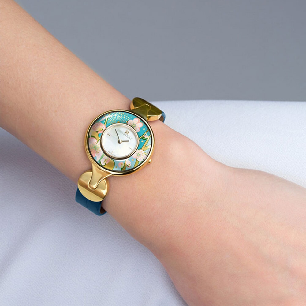 Freywille Vincent van Gogh L'Amandier Turquoise Helena Watch